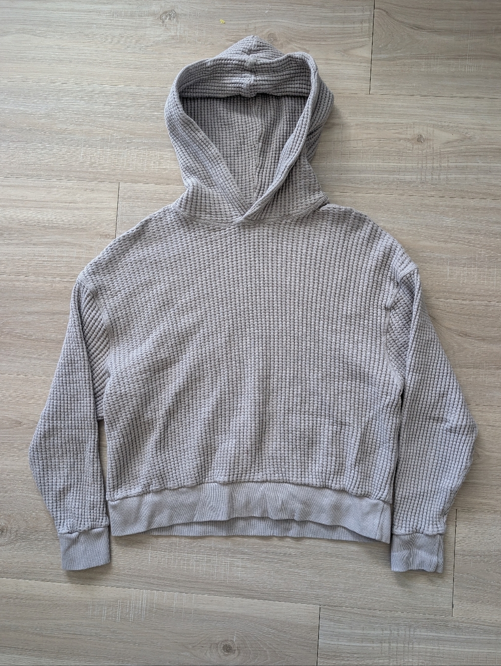 MATE Waffle Hoodie Sweatshirt - Grey